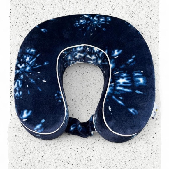 Essentials Other - Essentials Blue and White Tie-Dye Travel Neck Pillow by Wolf